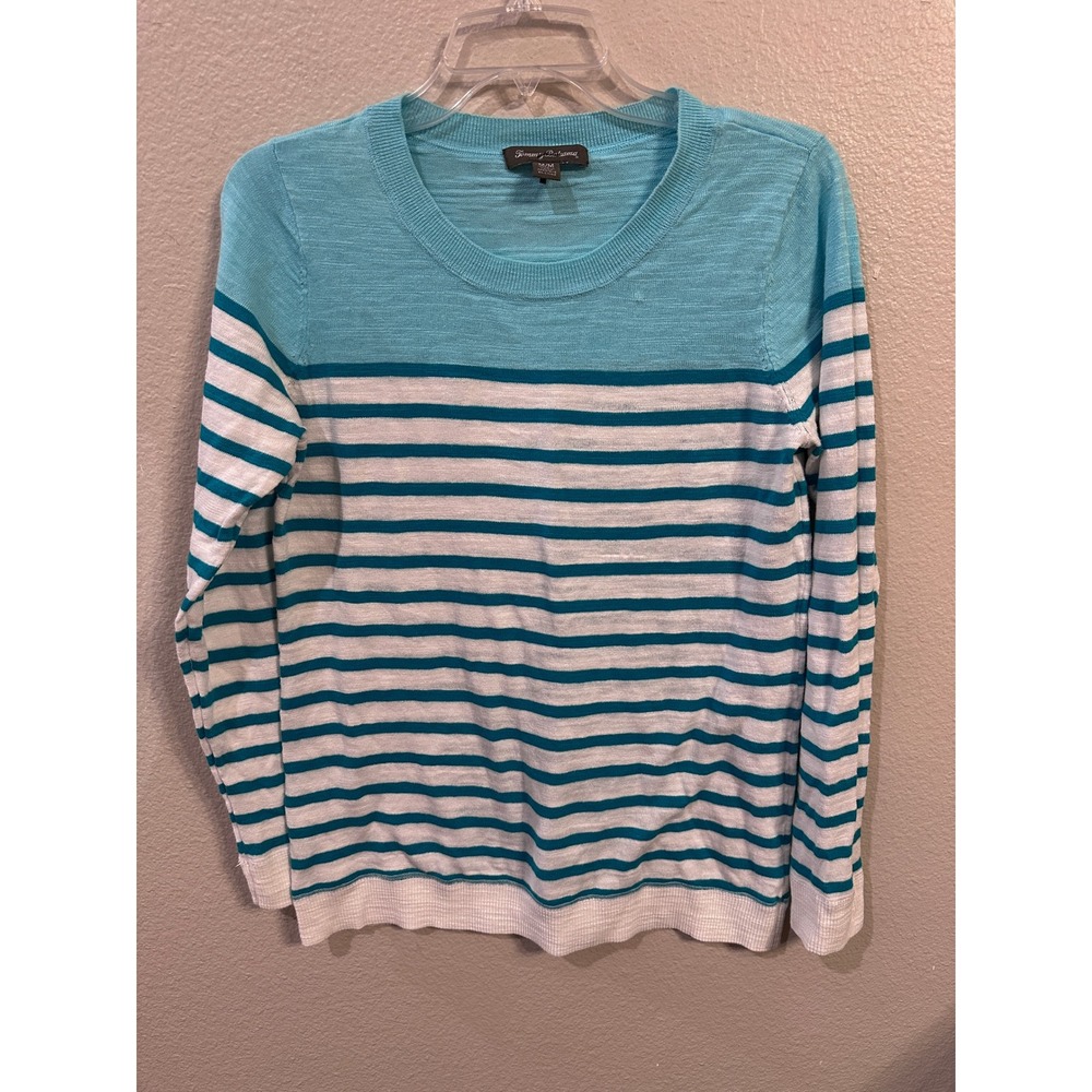 Tommy Bahama Sweater Medium Striped Long Sleeve‎ Crew Neck Casual Top